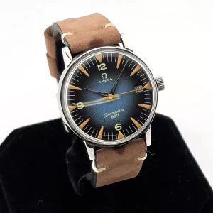 Vintage Omega Seamaster 600 Date Winding Shaded Blue Dial 33mm Men Watch C.1968