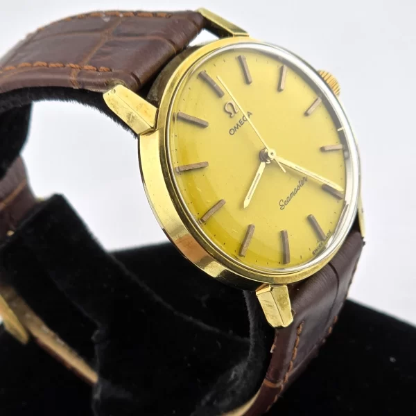 Vintage Omega Seamaster Manual Winding Yellow Dial 33mm Mens Watch 1968 Cal 601 - Image 2