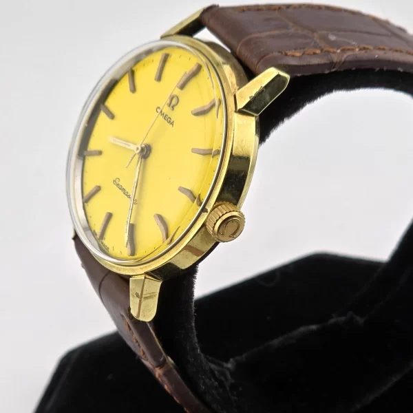 Vintage Omega Seamaster Manual Winding Yellow Dial 33mm Mens Watch 1968 Cal 601 - Image 4